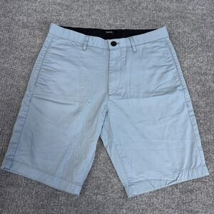 Theory Shorts Mens 29 Light Blue Twill Cotton Stretch Zaine Summer Everyday Wear